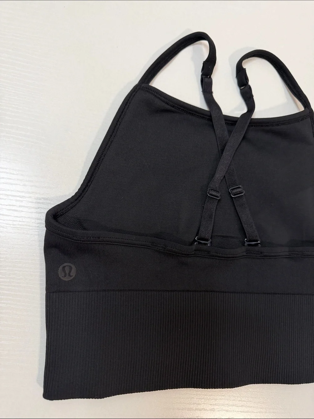 Lululemon Ebb To Street Bra Long Line - Black - Yoga High Neck A/B Cup